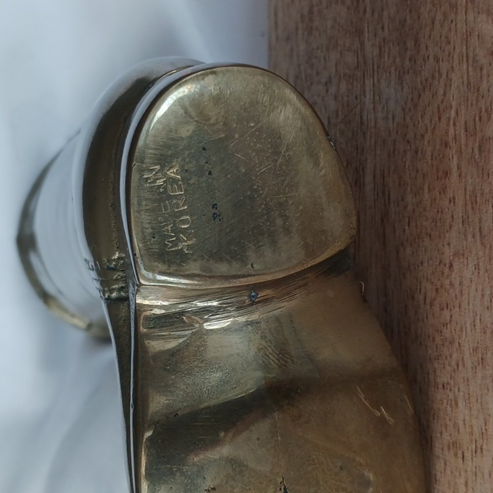 Vintage Brass Riding Boot. Door Stop, Bookend. Equestrian Decor, Ralph Lauren - Picture 2 of 11
